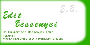 edit bessenyei business card